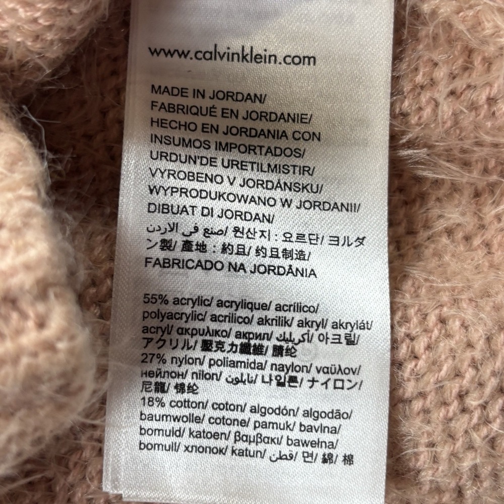 Calvin Klein Sweater Medium Womens Blush Pink Long Sleeve Crew Neck Pullover - Picture 7 of 8